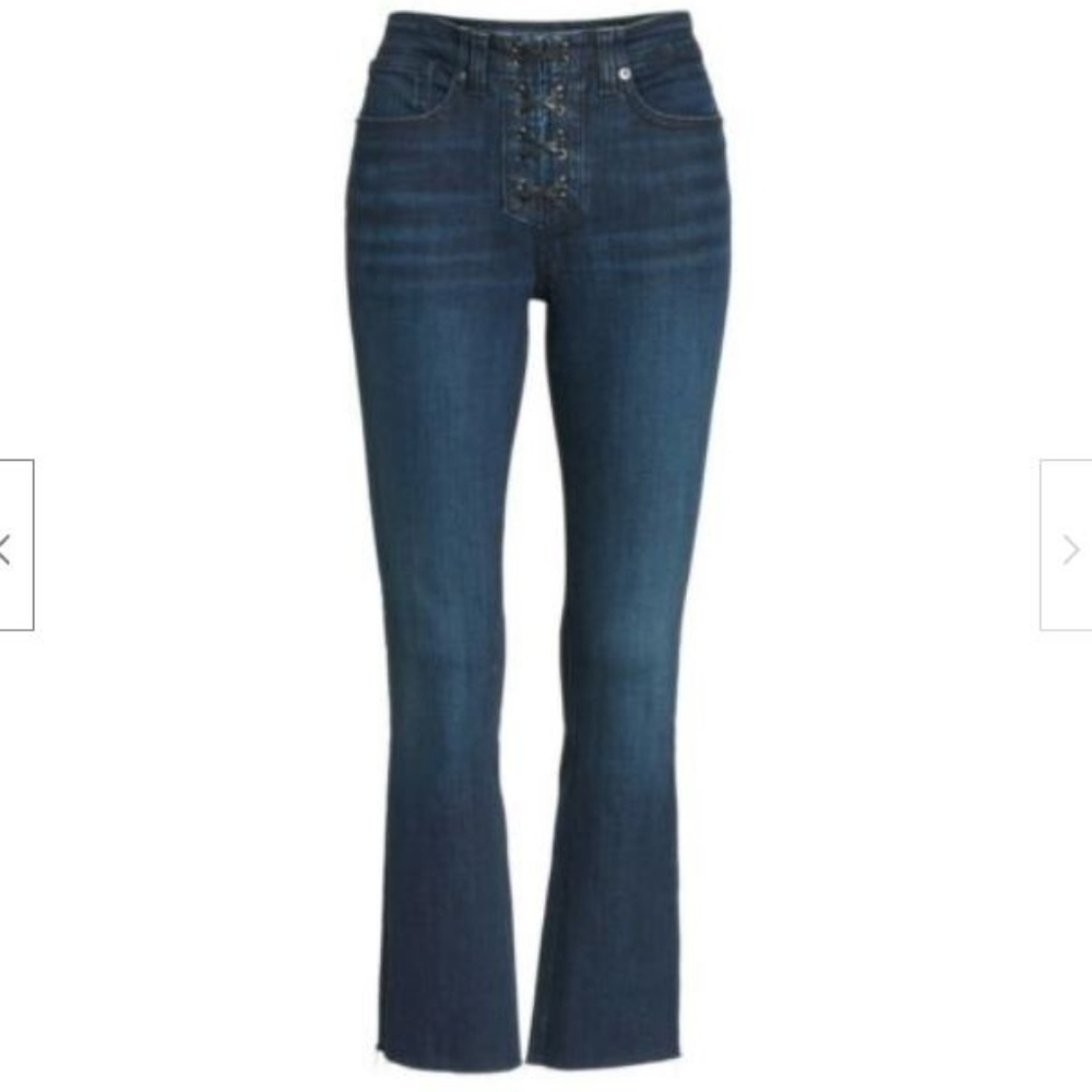 SOLD Veronica Beard Carolyn Lace Up Fly Mini Boot - Picture 8 of 8